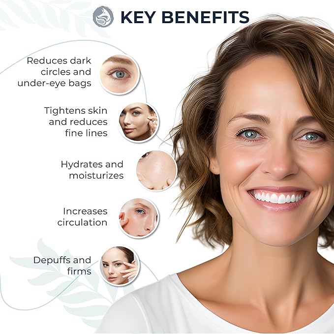 Brightening Probiotic Caffeine Eye Cream for Dark Circles, Puffiness, and Fine Lines | Anti-Aging with Green Tea, Kojic Acid, Licorice Root, Pomegranate Extract - 0.5oz
