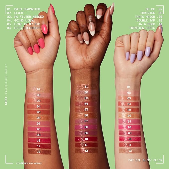 NYX PROFESSIONAL MAKEUP Fat Oil Slick Click, Lightweight, Buildable, Pigmented Vegan Lip Balm - Trending Topic