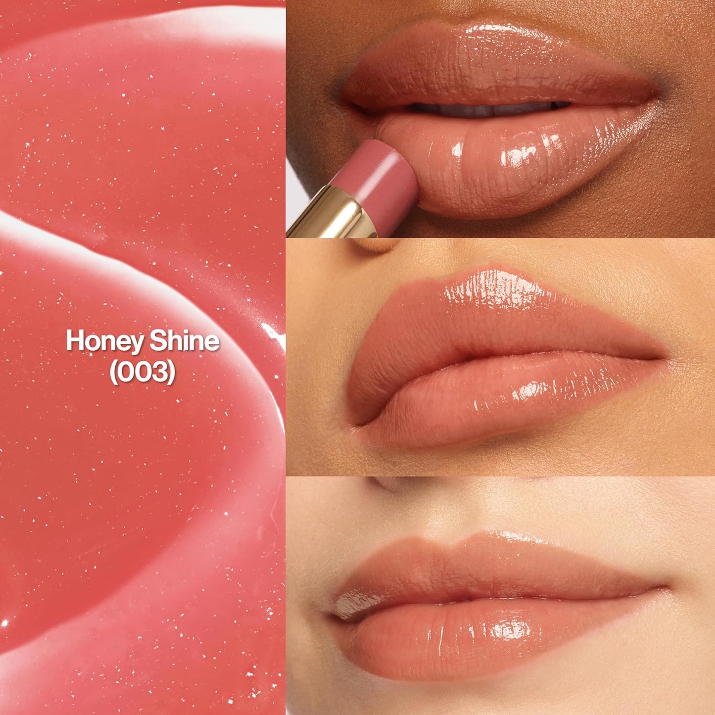 REVLON Super Lustrous Glass Shine Balm, Hydrating Tinted Lipstick, Sheer, Glossy Shiny Finish, 003 Honey Shine, 0.11 oz