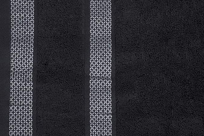 CASA COPENHAGEN Solitaire Towels, 4 Pieces Bath Towel Set- Pine Grey, 600 GSM Designed in Denmark Made of Soft Egyptian Cotton for Bathroom, Kitchen & Shower