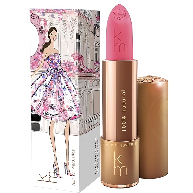Karen Murrell - Natural Lip Stick 06 Carnation Mist - Pink Lipstick - Matte Finish, 100% Natural Ingredients, Moisturizes & Hydrates Lips - Paraben & Cruelty Free