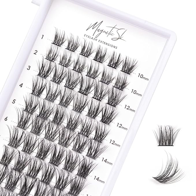 Cluster Lashes 72 Individual Lashes Clusters Eyelash Extensions False Eyelashes DIY Lash Extension Kit Reusable False Eyelashes Natural Look Mix 10-16mm C D Curl-DM06