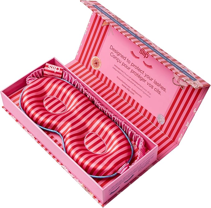 slip Welcome Aboard Contour Sleep Mask | Pure Silk, 100% Mulberry Silk | Contoured Design for Optimal Light Blocking & Comfort