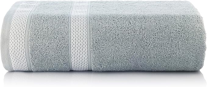 CASA COPENHAGEN Solitaire Towel, 2 Piece Bath Sheet Towel Set- Grey Violet, 600 GSM Designed in Denmark Made of Soft Egyptian Cotton for Bathroom, Kitchen & Shower