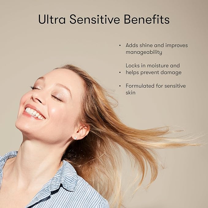 Sulfate-Free Ultra-Sensitive Shampoo & Conditioner Set for Extra Gentle Cleansing and All Hair Types, 13 Fl Oz Each (2-Pack)