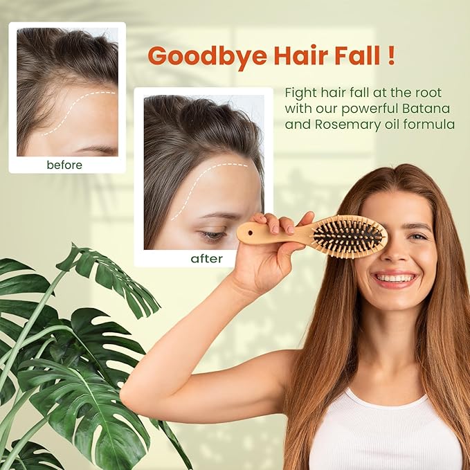 Natural Riches Rosemary & Batana Hair Oil (8 fl oz) | Revitalizing and Strengthening Hair Treatment for Fuller, Healthier-Looking Hair | Paraben Free | Suitable for All Hair Types