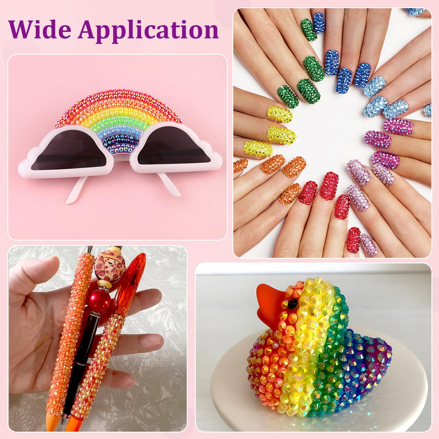 25000Pcs Resin Rhinestones with Tweezers for Crafting, Orange AB 2-6mm Mixed Sizes Non Hotfix Flatback Gems, Bedazzling Crystal for DIY Craft Clothing Mugs Tumblers Shoes Fabric Decor Nail Art