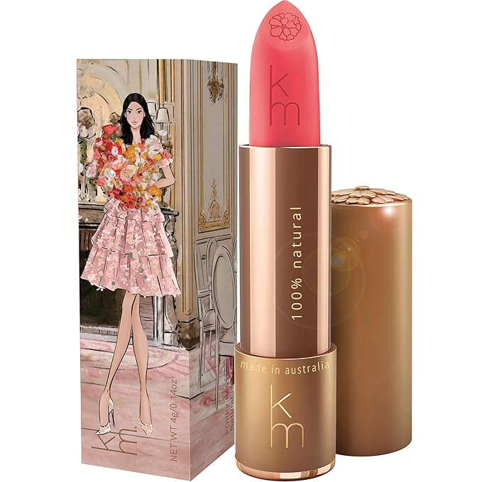 Karen Murrell - Natural Lip Stick - Lipstick 17 Poppy Passion - Coral Lipstick - Matte Finish, 100% Natural Ingredients, Moisturizes & Hydrates Lips - Paraben & Cruelty Free
