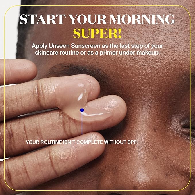 Supergoop! Unseen Clear Face Sunscreen - SPF 50 - Invisible + Broad Spectrum + Makeup-Gripping Primer - Weightless, Scentless, Oil Free - For All Skin Types & Tones - 2.5 fl oz