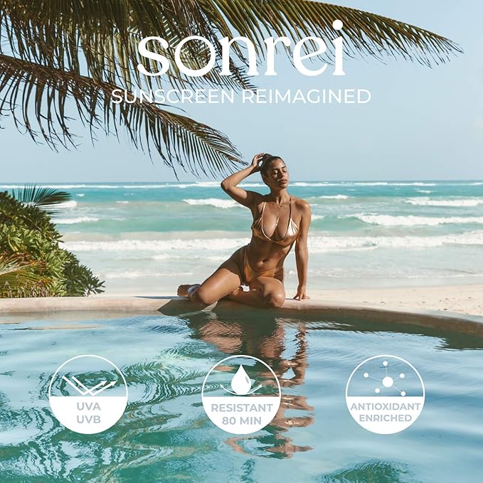 Sonrei Sea Clearly Premium SPF 50 Clear Face and Body Organoshield Sunscreen Gel | UVA, UVB & Antioxidant Enriched, UV Protection, Vegan, GMO & Gluten Free - (10.20 Fl Oz (Pack of 3)