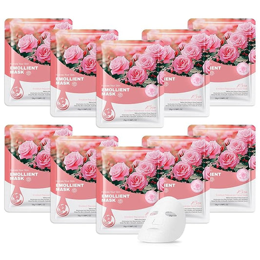 10 Pack Variety Facial Sheet Masks Skin Care Set, Hydrating Bulk Sheet Face Masks Skincare Gifts Set for Women Men, Long Lasting Moisturizing Face Mask Skincare for All Skin Type（C1)