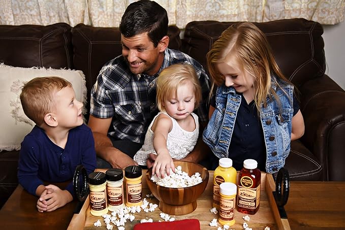 Amish Country Popcorn | BallPark Style Buttersalt - 5.5 oz, Cheddar Cheese - 4.7 oz & White Cheddar Cheese - 3.8 oz Popcorn Seasoning | Old Fashioned, Non-GMO and Gluten Free