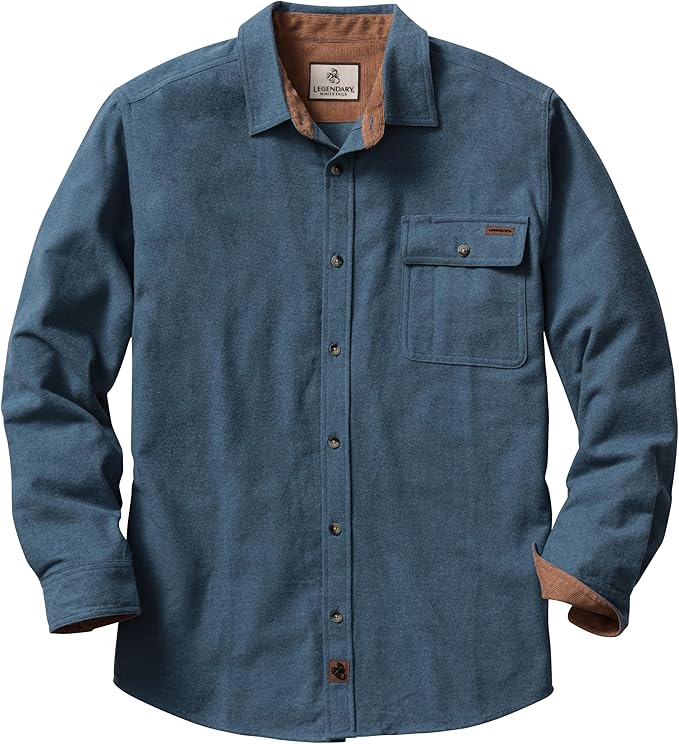 Legendary Whitetails Men's Flannel Shirt Long Sleeve Button Down 100% Cotton