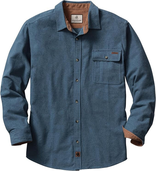 Legendary Whitetails Men's Flannel Shirt Long Sleeve Button Down 100% Cotton