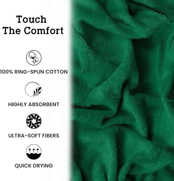 Casa Lino Multicolor II Bath Towels Set of 4 (54" x 27") - Large Bathroom Towel Set - 100% Cotton Towels for Bathroom - Highly Absorbent & Quick Dry Bath Towel Multipack - New Apartment Essentials