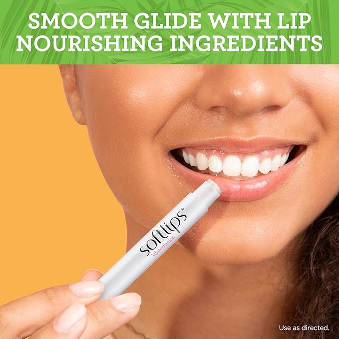 Softlips Spring Tropical Lip Balms 3-Pack - Hydrating Lip Care Set with Watermelon, Tropical Coconut, and Peach Passion Flavors