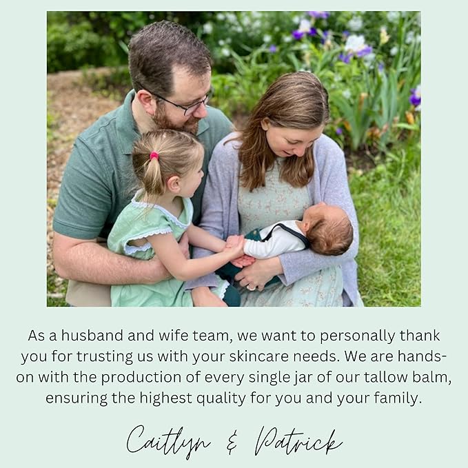 Whipped Tallow Balm & Body Butter (Unscented/Herb-Infused) Grass Fed Tallow Moisturizer for Face, Body & Baby – Organic Olive Oil Infused with Calendula & Frankincense – Handmade Skincare, 2 oz