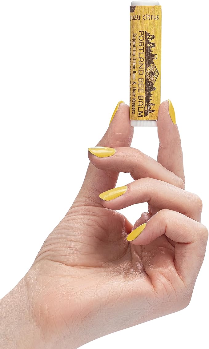 Portland Bee Balm All Natural Handmade Beeswax Based Lip Balm, Yuzu Citrus 1 Count
