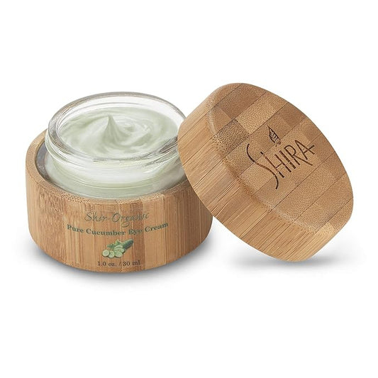 Shir-Organic Pure Cucumber Eye Cream For Dark Circles Eye Puffiness Wrinkles Instant Hydration Anti Aging Eye Cream for All Skin Type (30 ML)