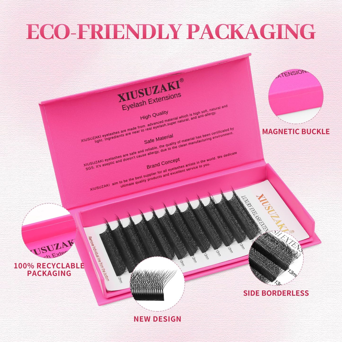 W Lash Extensions Supplies 7D Eyelash Extensions W Shape 0.07mm Thickness C Curl 15mm Premade Fans Easy Fan Lashes Volume Matte Black 12 Rows Crisscross Eye Lashes(W-7D-0.07-C,15mm)