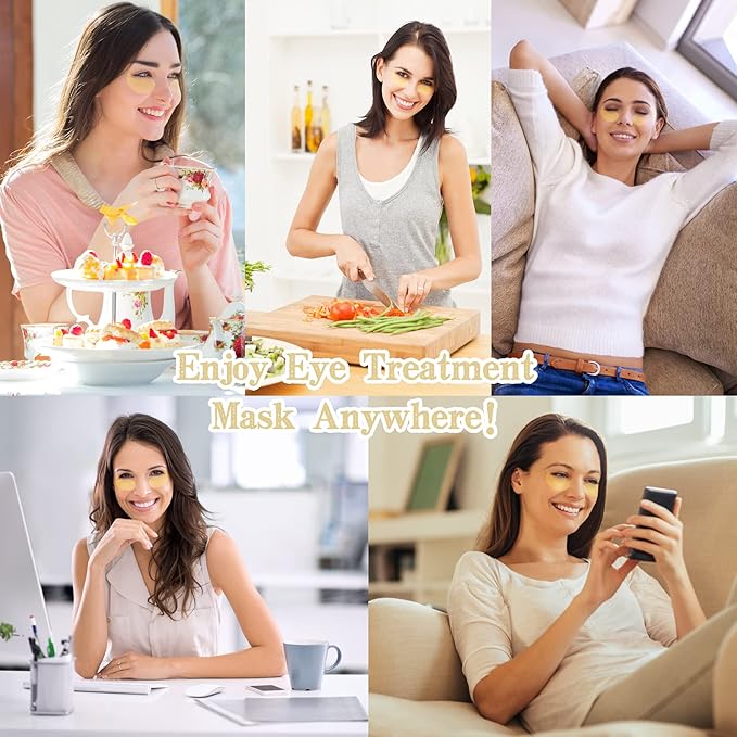 Under Eye Masks - 24K Gold Under Eye Patches for Puffy Eyes and Dark Circles - Under Eye Treatment, Fine Lines & Puffiness, 30 Pairs Collagen Eye Gel Pads for Personal Care