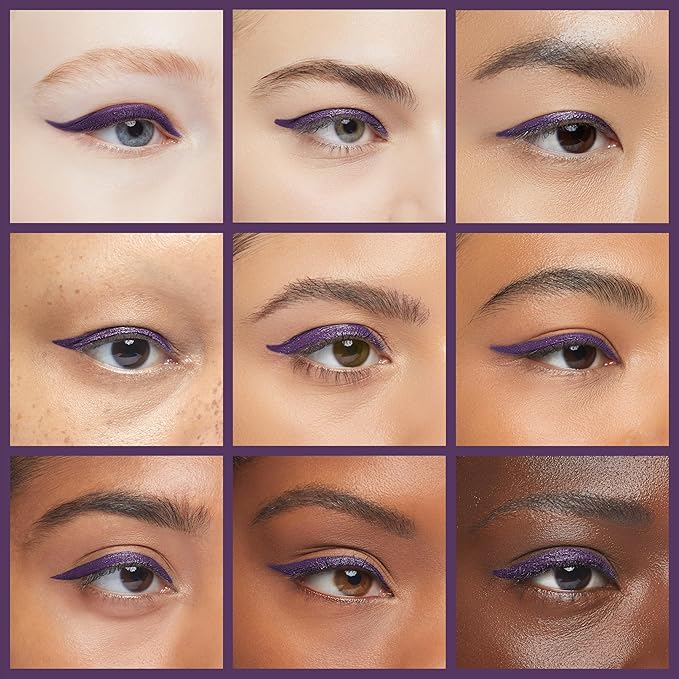 Waterproof Eyeliner - Smudge-Proof Liquid Eyeliner Pen with Precision Tip for Smooth, Long-Lasting Application - Vegan, Hypoallergenic & Gluten-Free Eye Liner - 2mL Purple