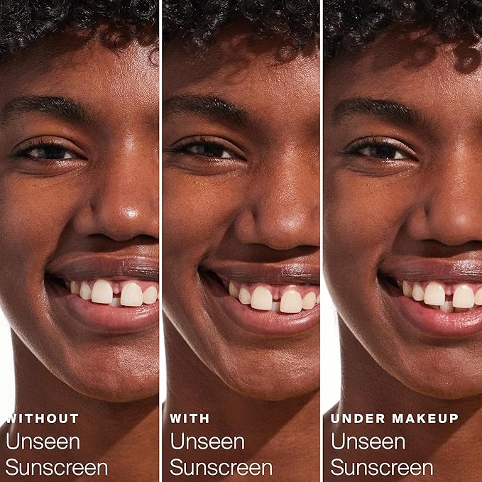 Supergoop! Unseen Clear Face Sunscreen - SPF 40 - Invisible + Broad Spectrum + Makeup-Gripping Primer - Weightless, Scentless, Oil Free - For All Skin Types & Tones - 0.68 fl oz