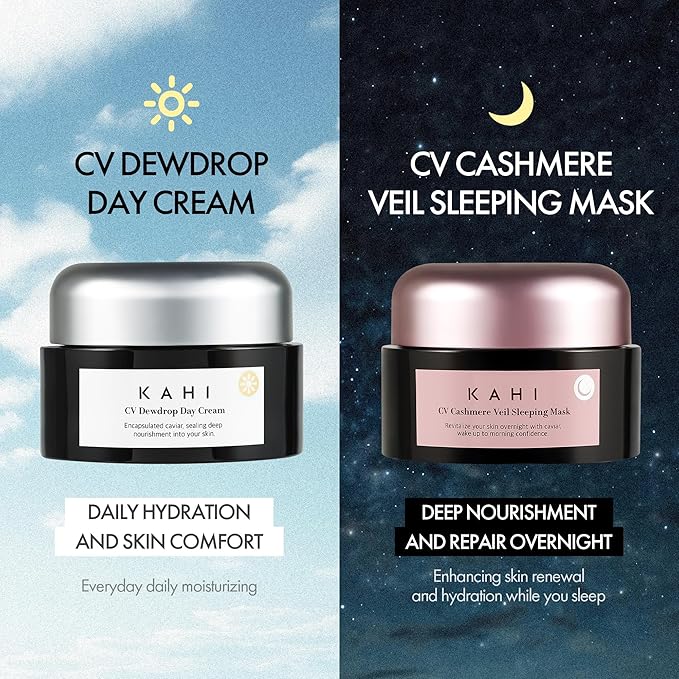 KAHI CV Dewdrop Day Cream - Age-Defying Daily Face Moisturizer with Prestige Beluga Caviar Oil - Hydrating, Tightening & Smoothing Facial Lotion - Luxury Korean Skincare 1.69 fl oz