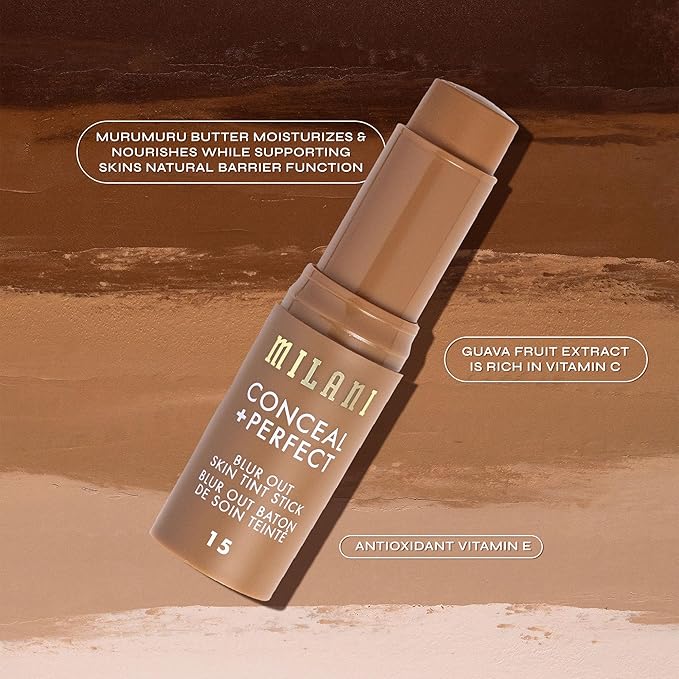 Milani Conceal + Perfect - Skin Tint Stick, Blur Out Tinted Moisturizer Makeup, Shade 012