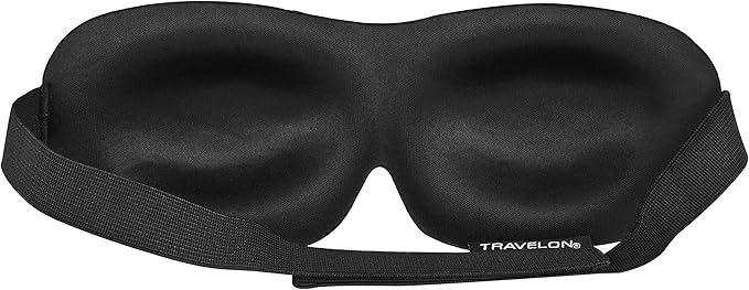 Travelon Eye Mask, Black, 8 x 3