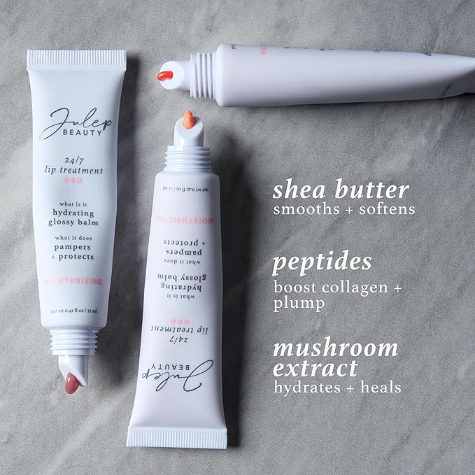 Julep 24/7 Lip Treatment – Hydrating & Glossy Lip Balm and Lip Sleeping Mask with Shea Butter – Moisturize, Protect & Soothe – Vegan & Cruelty-Free - Heart of Glass