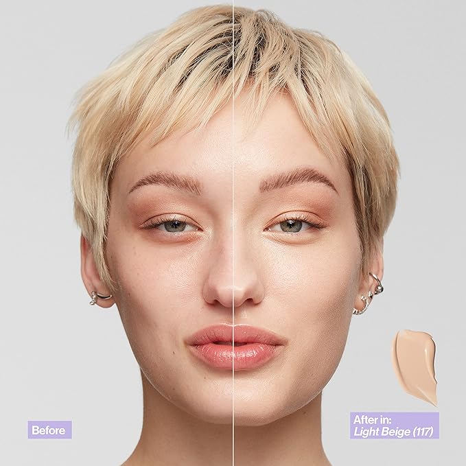 Revlon Illuminance Skin-Caring Liquid Foundation, Hyaluronic Acid, Hydrating and Nourishing Formula with Medium Coverage, 217 Beige (Pack of 1)