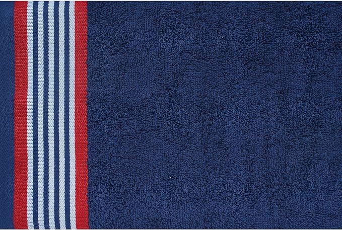 CASA COPENHAGEN He & She 2 Pieces Large Bath Sheet Set- American Blue + American Red, 550 GSM, Designed in Denmark Made of Soft Egyptian Cotton for Bathroom, Kitchen & Shower