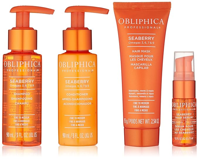 Obliphica Seaberry Fine to Medium Travel Kit - Elevate Your Hair Care On the Go