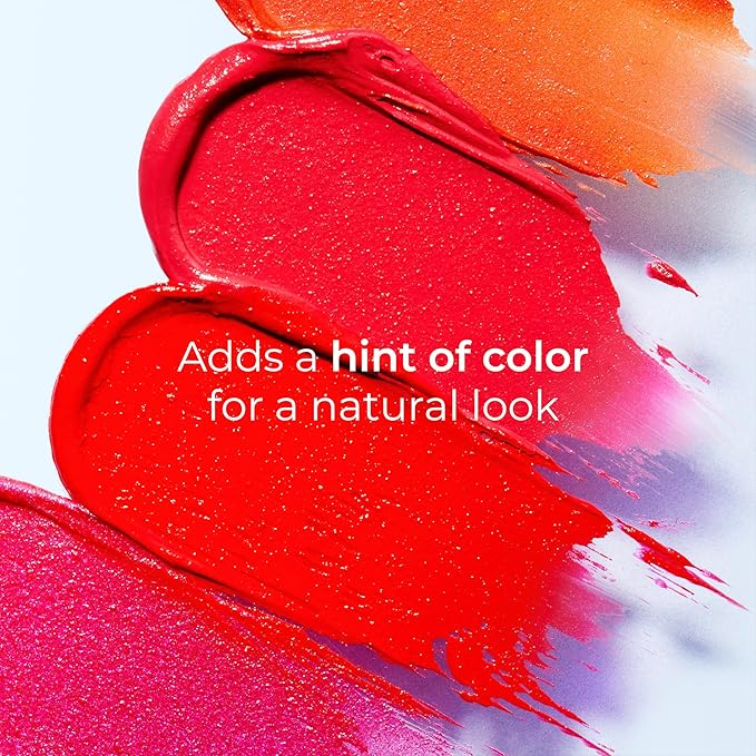 Tinted Lip Balm. Moisturizing Sheer, Buildable Lip Color with Hyaluronic Acid, Vitamin E and Rich Oil, Perfect Revitalizer for Chapped Lips. Beauty Plumper Moisturizer 0.21oz- Ruby Rouge