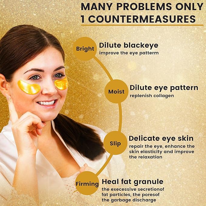 24k Gold Crystal Collagen Eye Mask
