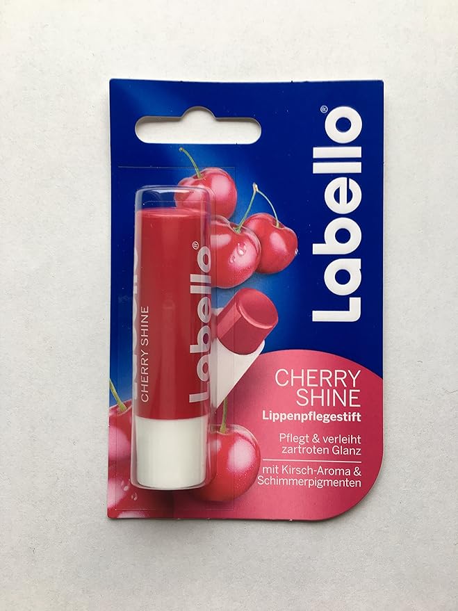 Labello Soft Rose, Labello Blackberry Shine, Labello Cherry Shine Lip Balm Bundle