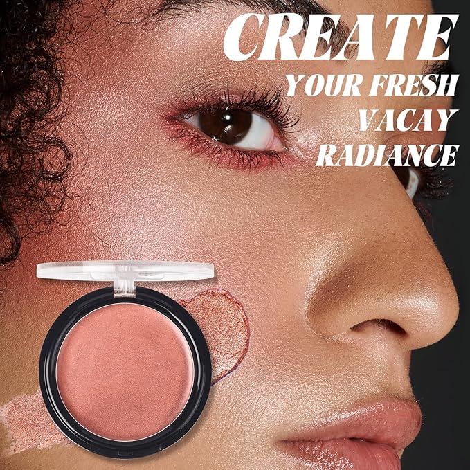UCANBE Face & Body Cream Bronzer, Natural Coral Warm Sun-Kissed Glow Blusher, Buildable Blendable for Long Lasting Radiant Glow, Luminous Bronzing Highlighting Multi-Use Makeup Palette