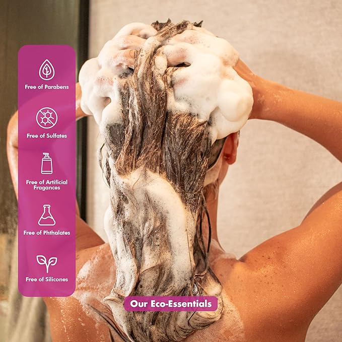 Vitamin B5 Shampoo & Conditioner Bar Set Bundle – Citrus Essential Oils + Argan Oil – Volumizing, Nourishing & Strengthening – Sulfate & Paraben Free – 7.8oz