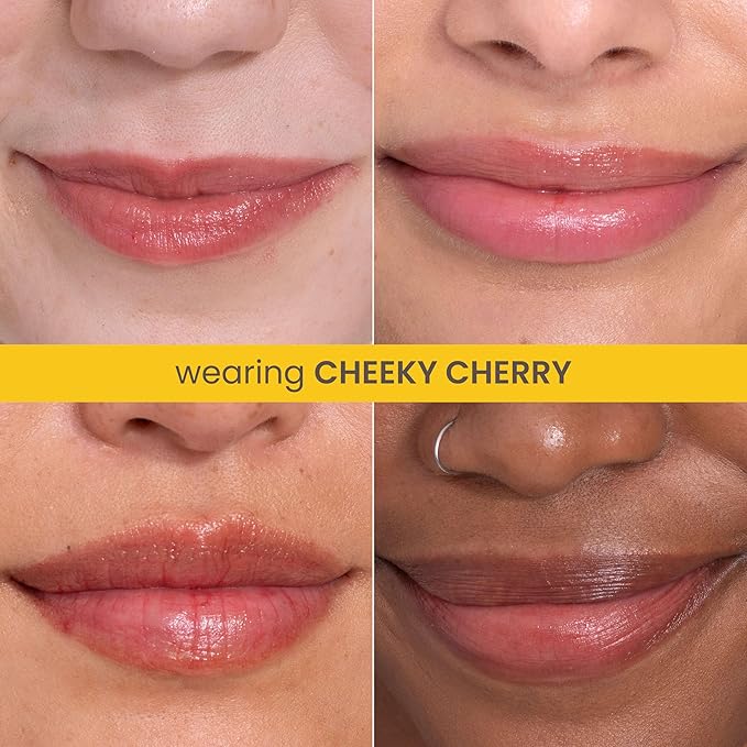 Burt’s Bees Back to School Gift Ideas, Tinted Boosted Balm, Cheeky Cherry, Hydrating Tinted Lip Balm with Vitamin C, E, and F Core, 24 Hour Lip Moisturizer, 100% Natural Origin, 1 Count, 0.16oz