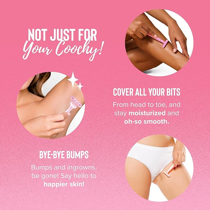 Coochy Shave Cream - Moisturizing Shave Lotion - Gentle Intimate Shaving Cream - For Bikini Area, Underarms, Legs & More - Rash-Free, Hydrating Formula - 32 oz, Frosted Cake