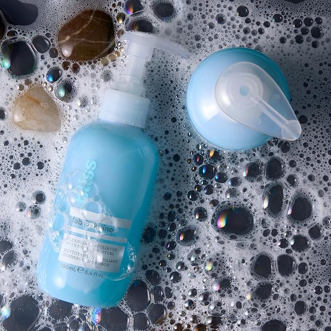 Bliss Pro Fab Foaming 2-In-1 Cleanser and Exfoliator with Bamboo Buffers - 17.2 Fl Oz - Oil-Free Gel Face Wash - Makeup Remover - Vegan & Cruelty Free