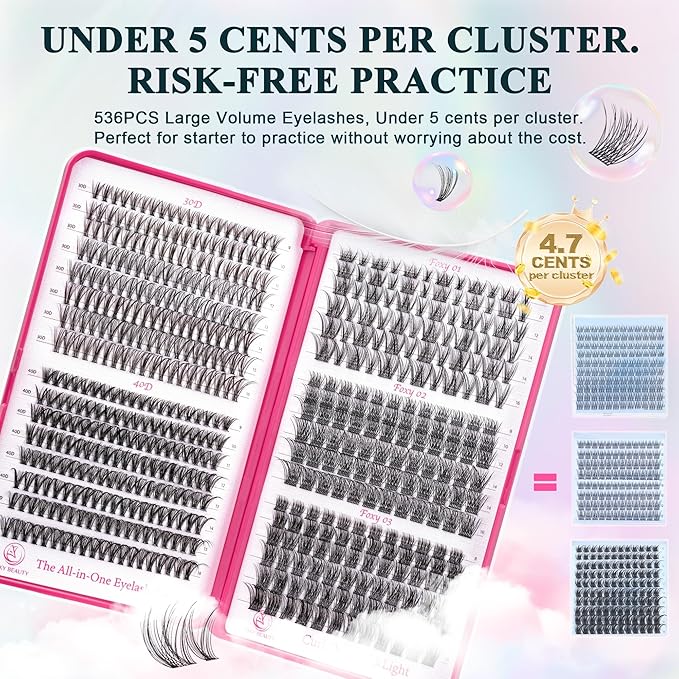 Lash Clusters Wispy - Lash Clusters,30D 40D Lash Clusters For Natural Look WideSpan 8-16MM Eyelash Clusters D Curl Lash Clusters For DIY Lashes At Home