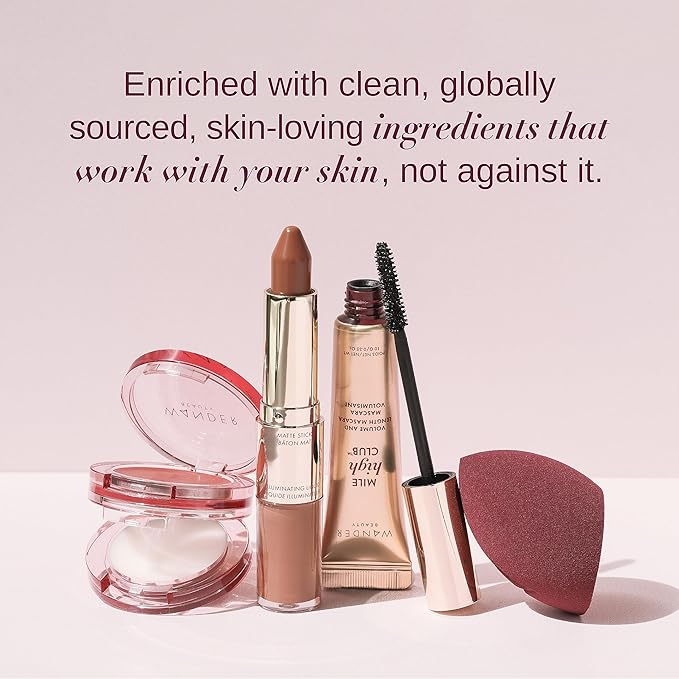 Wander Beauty Wanderlust Powder Foundation -Light Medium-Blurs and Evens Skin Tone-Perfects and Hydrates With Hyaluronic Acid, Aloe,Honeysuckle, & Vitamin E -Lightweight, Buildable Coverage - 0.31 oz