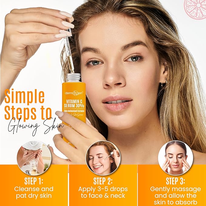 Vitamin C Serum with Pure Retinol, Hyaluronic Acid, & Organic Anti-Aging Formula - 4 Fl Oz
