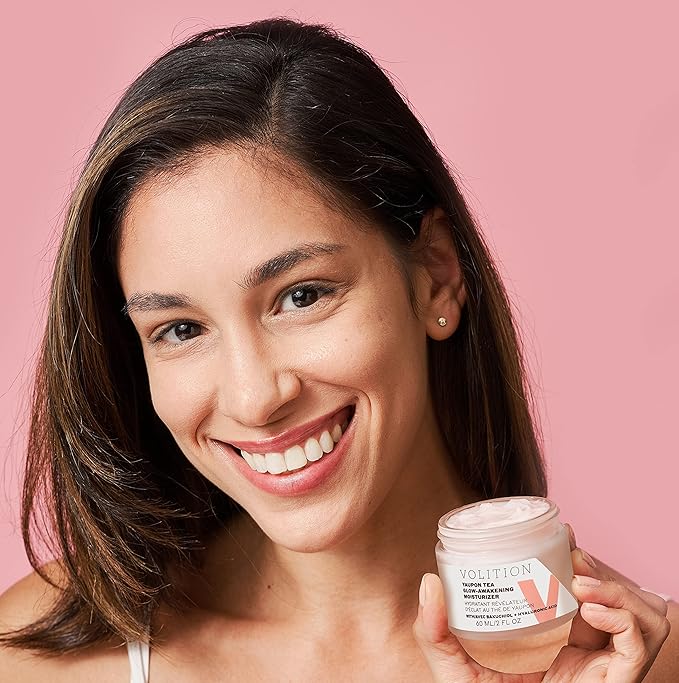 Volition Beauty Yaupon Tea Glow-Awakening Facial Moisturizer - Face Cream Energizes Tired Skin - Natural Retinol Alternative Bakuchiol Age-Defying (Full Size (2 oz))