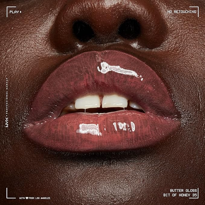 NYX PROFESSIONAL MAKEUP Butter Gloss, Non-Sticky Lip Gloss - Bit Of Honey (Peach Nude)