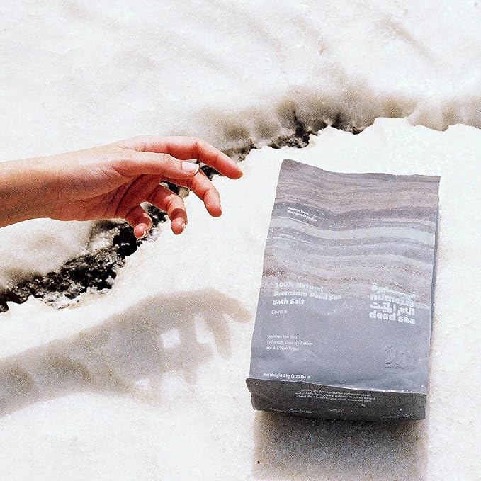 Dead Sea Salts for Soaking - Relaxing Salt Bath Soak for Body Rejuvenation - Natural Mineral Salts - Coarse Dead Sea Salt Bath Salts for Women & Men w/Lavender Infused Essential Oil (2.2lb)