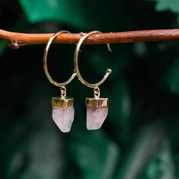 AYANA Healing Crystal Earrings for Women - Handmade Drop Earrings with Ethically Sourced Authentic Gemstones | Birthstone Jewelry for Women Trendy