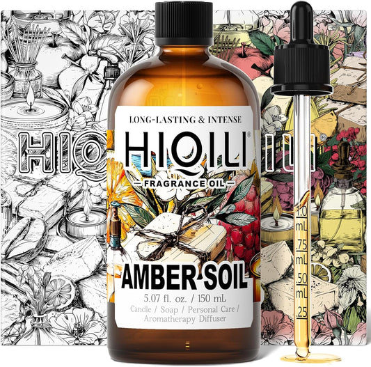 HIQILI Amber Soil Fragrance Oil for Diffuser, Inspired by H.er-mes T.erred' H, Perfume & Hair Perfume Mist Making - Citrus, Pepper & Woody Notes, Long-Lasting Scent - 5.07 Fl Oz
